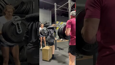 300lb Box Squat at 110lbs!