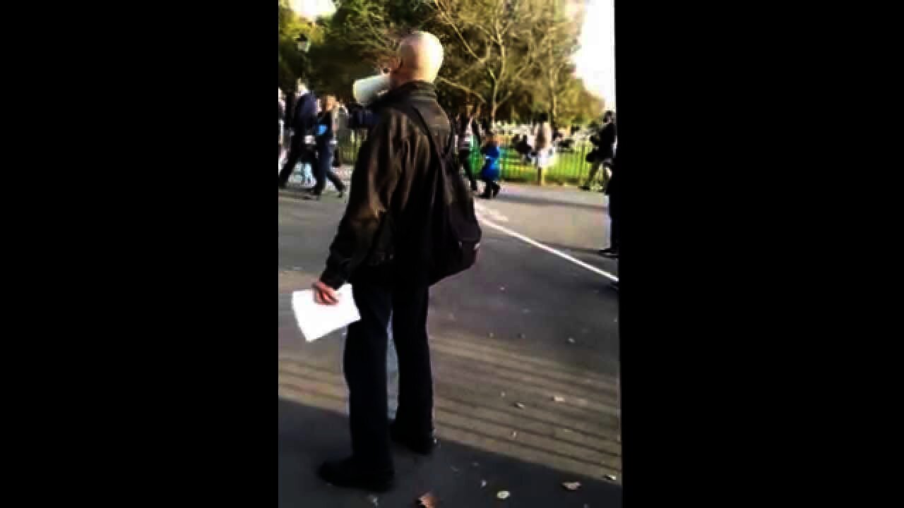 Speaker Corner, campaigning against Covert Human Experimentation