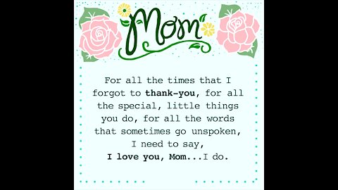 I love you, Mom. [GMG Originals]