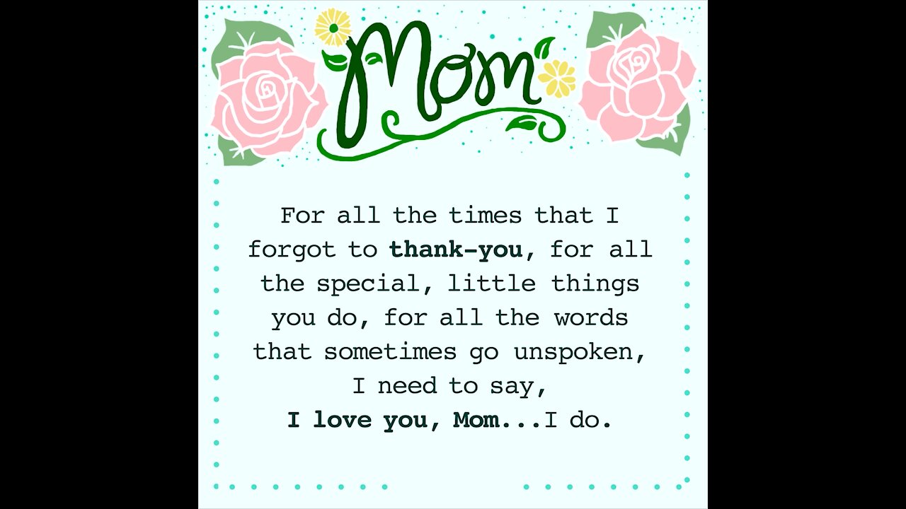 I love you, Mom. [GMG Originals]