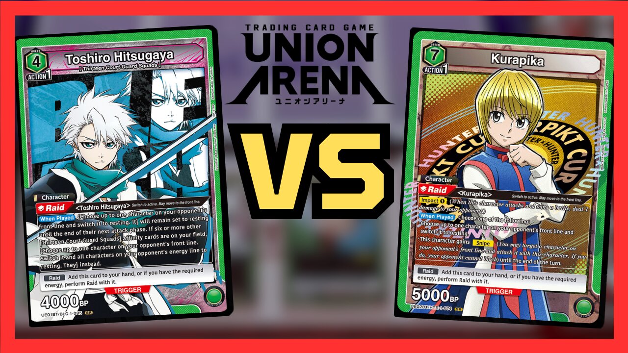 Union Arena Gameplay - Green Bleach Toshiro VS Green HxH Kurapika (English)