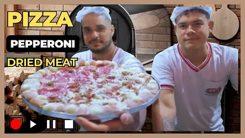 PEPERION PIZZA HALF DRIED MEAT WITH CUSTOMIZED BORDER