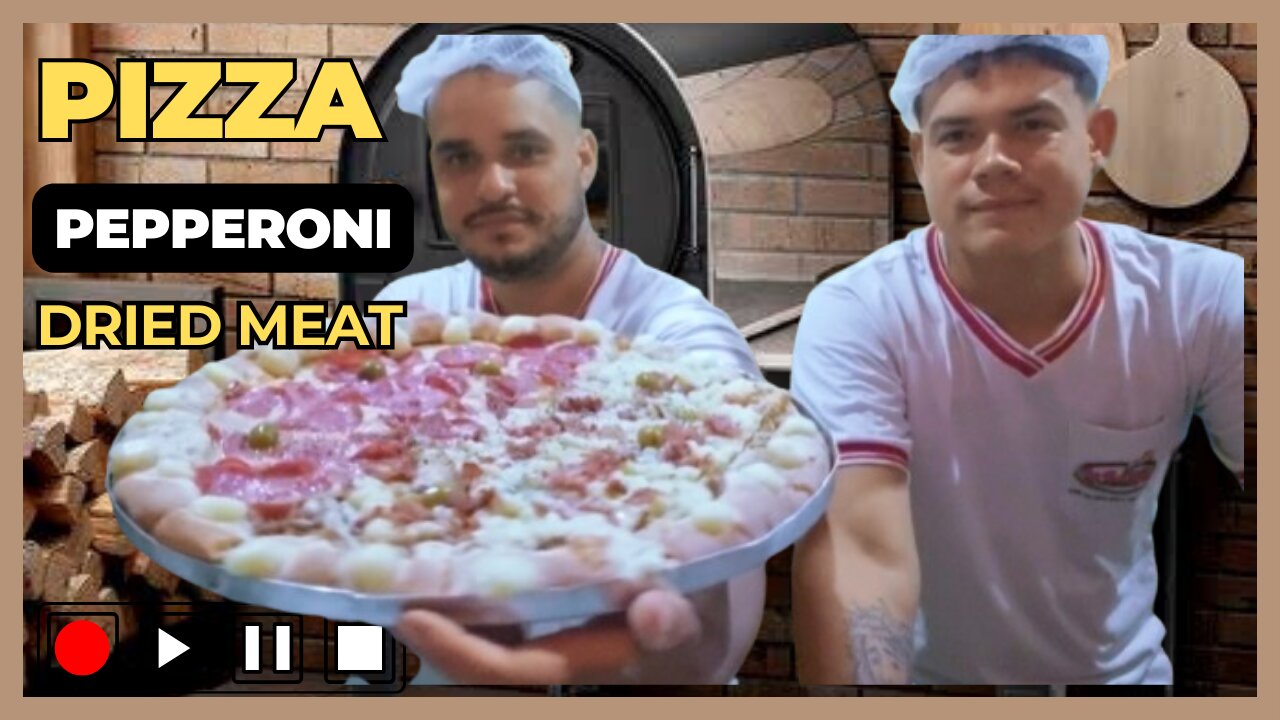 PEPERION PIZZA HALF DRIED MEAT WITH CUSTOMIZED BORDER