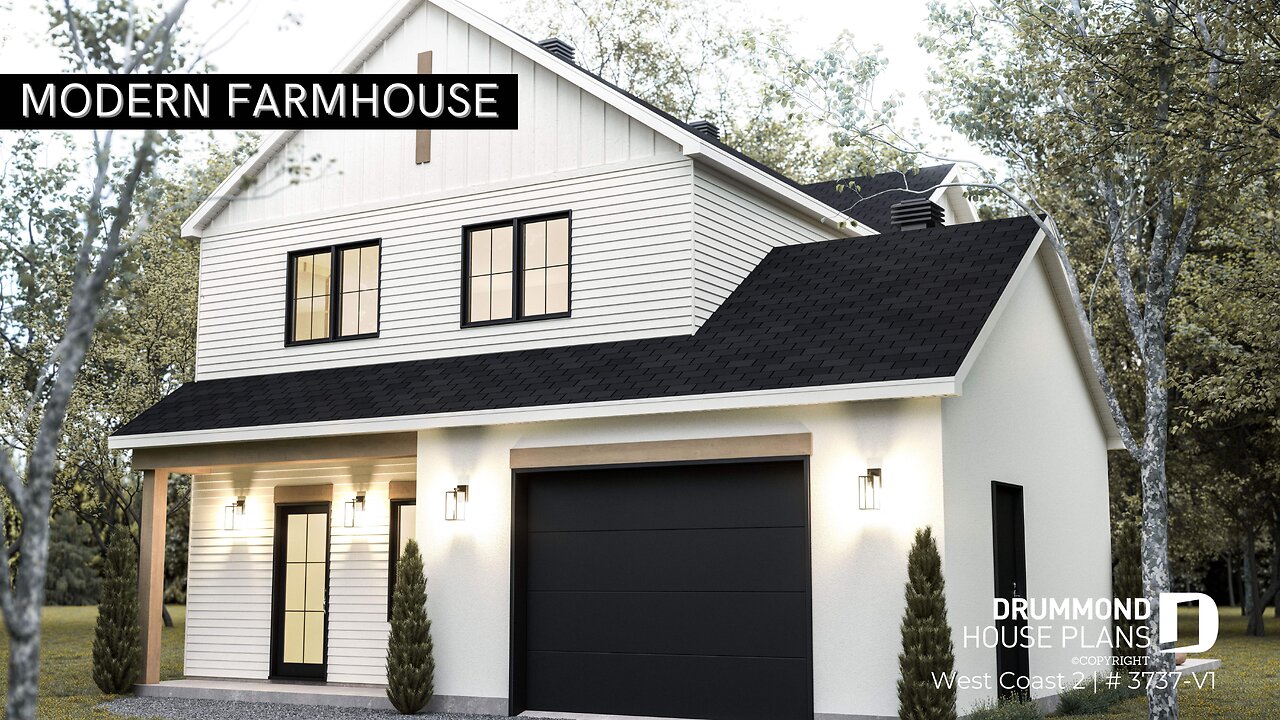 Modern Farmhouse home plan by Drummond House Plans (Plan 3737-V1)