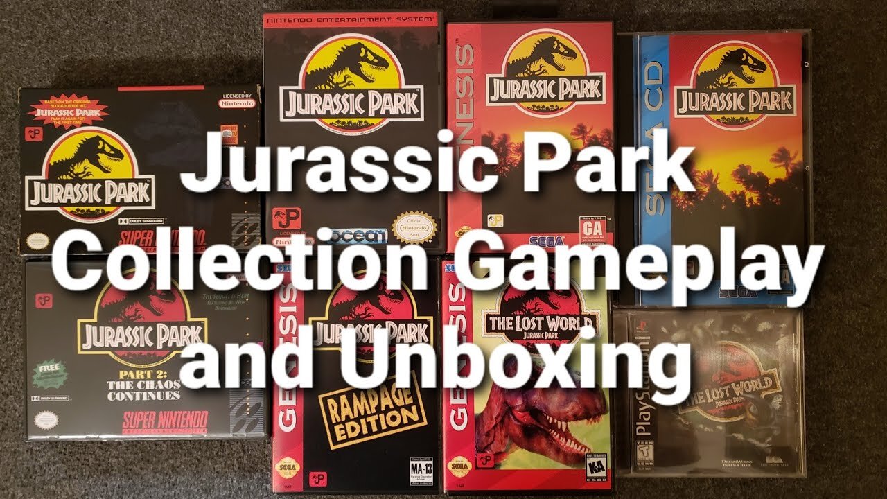 My Jurassic Park Video Game Collection Showcase and Unboxing