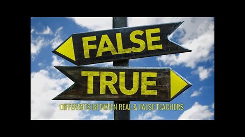 DIFFERENTS BETWEEN REAL & FALSE TEACHERS