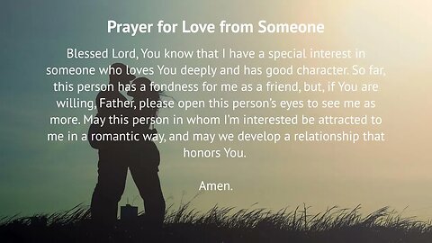 Prayer for Love from Someone (Prayer for Love)