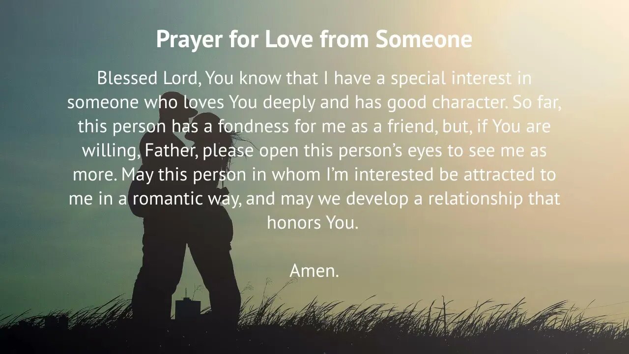 Prayer for Love from Someone (Prayer for Love)