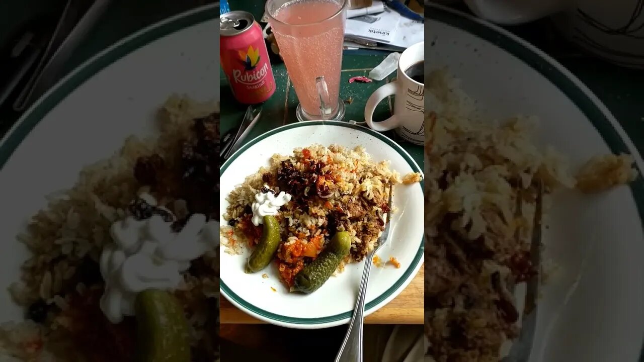 Brown Rice, beef n pickles