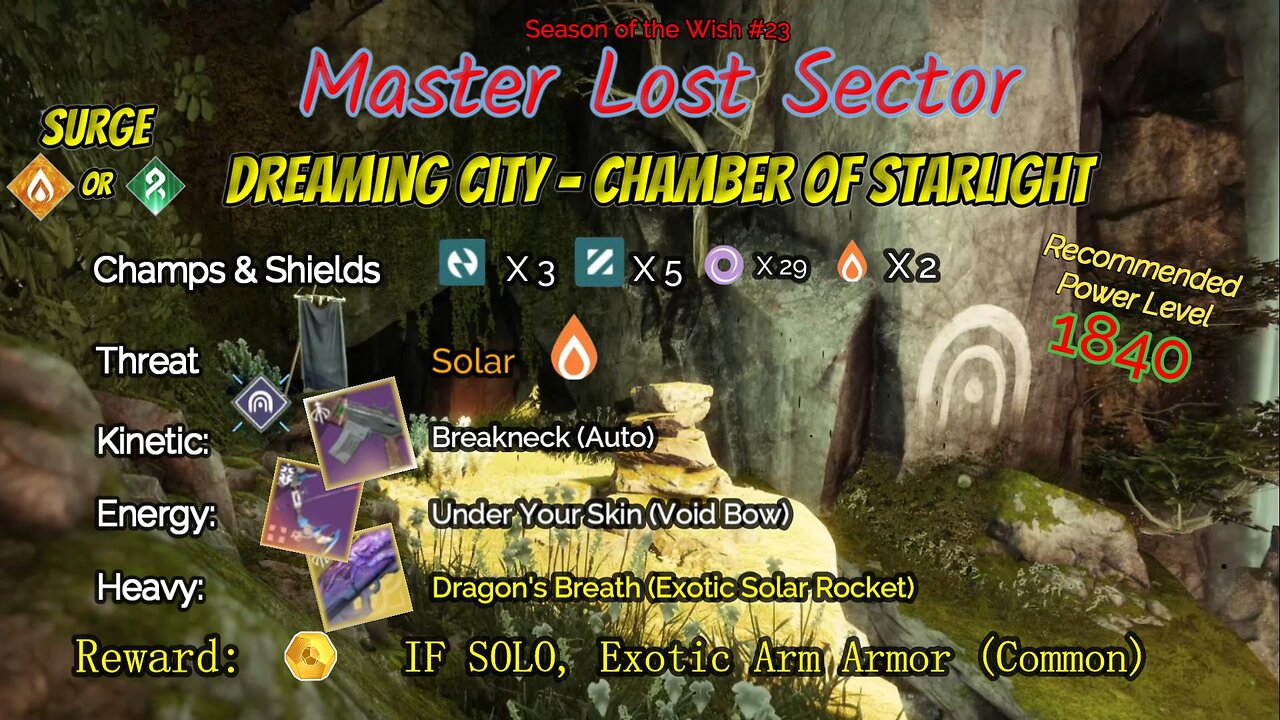 Destiny 2 Master Lost Sector: Dreaming City - Chamber of Starlight on my Stasis Titan 2-26-24