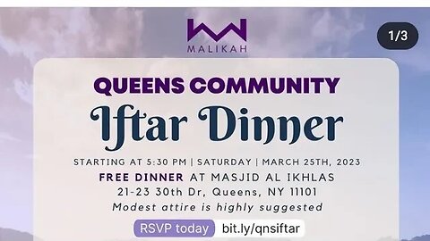 The Community #iftar at 21-23 30th Dr 3/25 hosted by @RanaForNY @wearemalikah @Gonzalez4NY