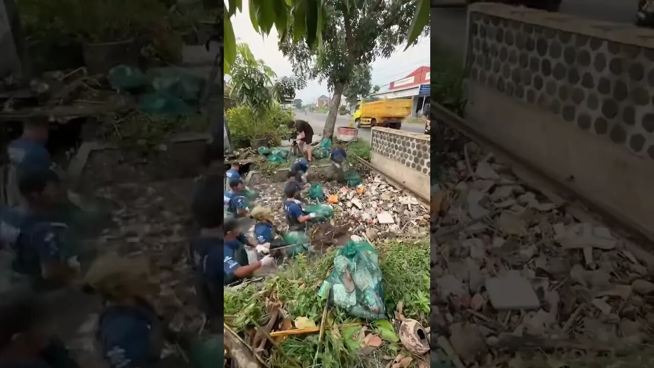 120 full time river warriors cleaning 200 rivers on a daily basis in Indonesia on a mission