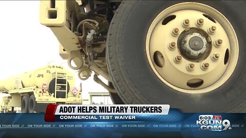 ADOT helps military truckers cleared for commercial licenses