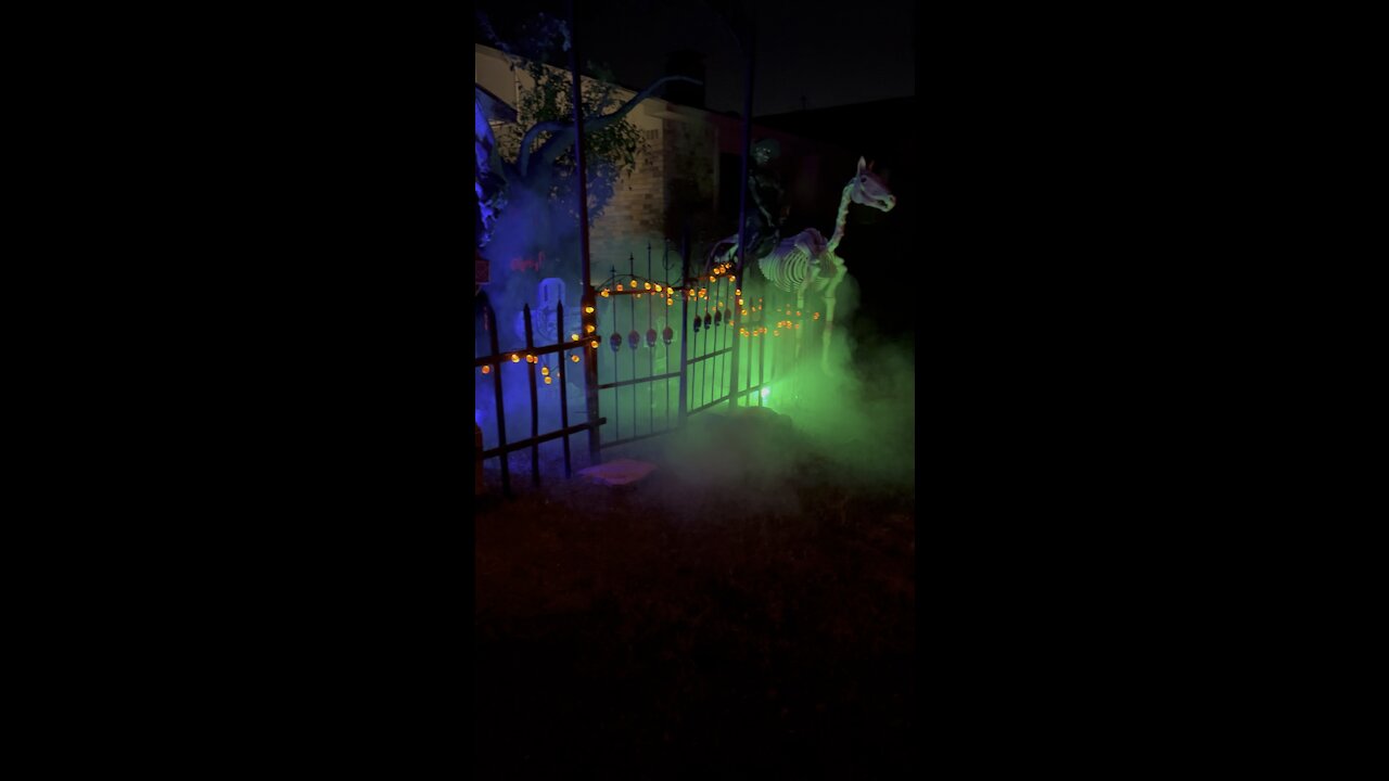 Foggy graveyard