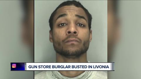 Gun store burglar busted in Livonia
