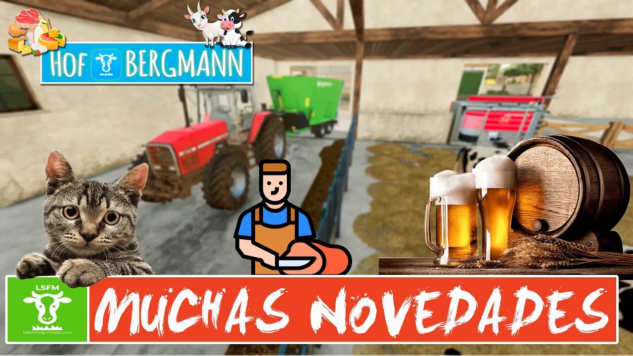 FS22 | 💥 COMENTANDO LAS NOVEDADES, GATOS, CERVEZA | HOF BERGMANN BETA 1.1.0.0 | Gameplay español PC