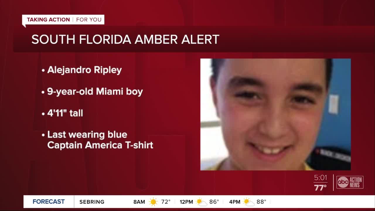 AMBER ALERT issued for 9-year-old South Florida boy who was reportedly abducted by 2 suspects