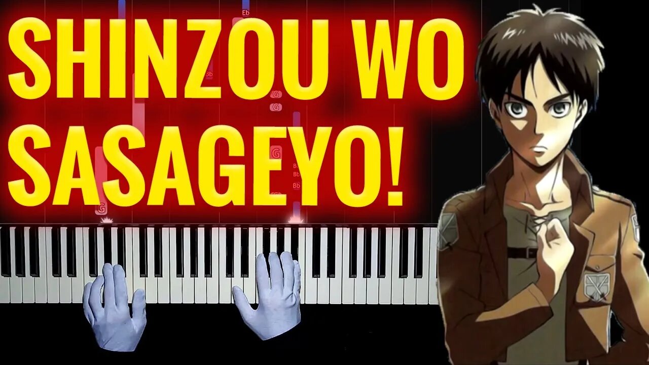 Sasageyo! - Attack on Titan OP | EASY Piano - Hands Tutorial