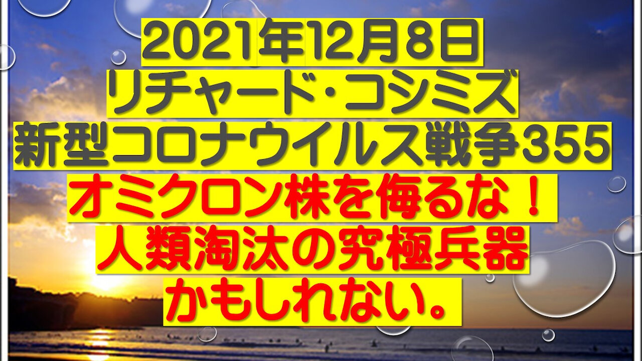 2021.12.08 リチャード・コシミズ新型コロナウイルス戦争３５５