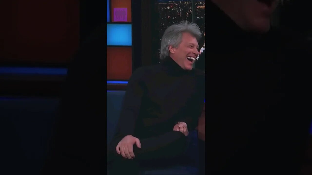 Jon shocks Colbert during interview #Shorts #JonBonJovi #StephenColbert #BonJovi