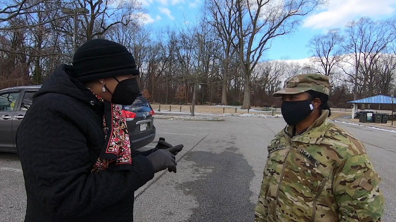 U.S. Army Brig. Gen. Janeen Birckhead Visits Vaccine Sites in Maryland