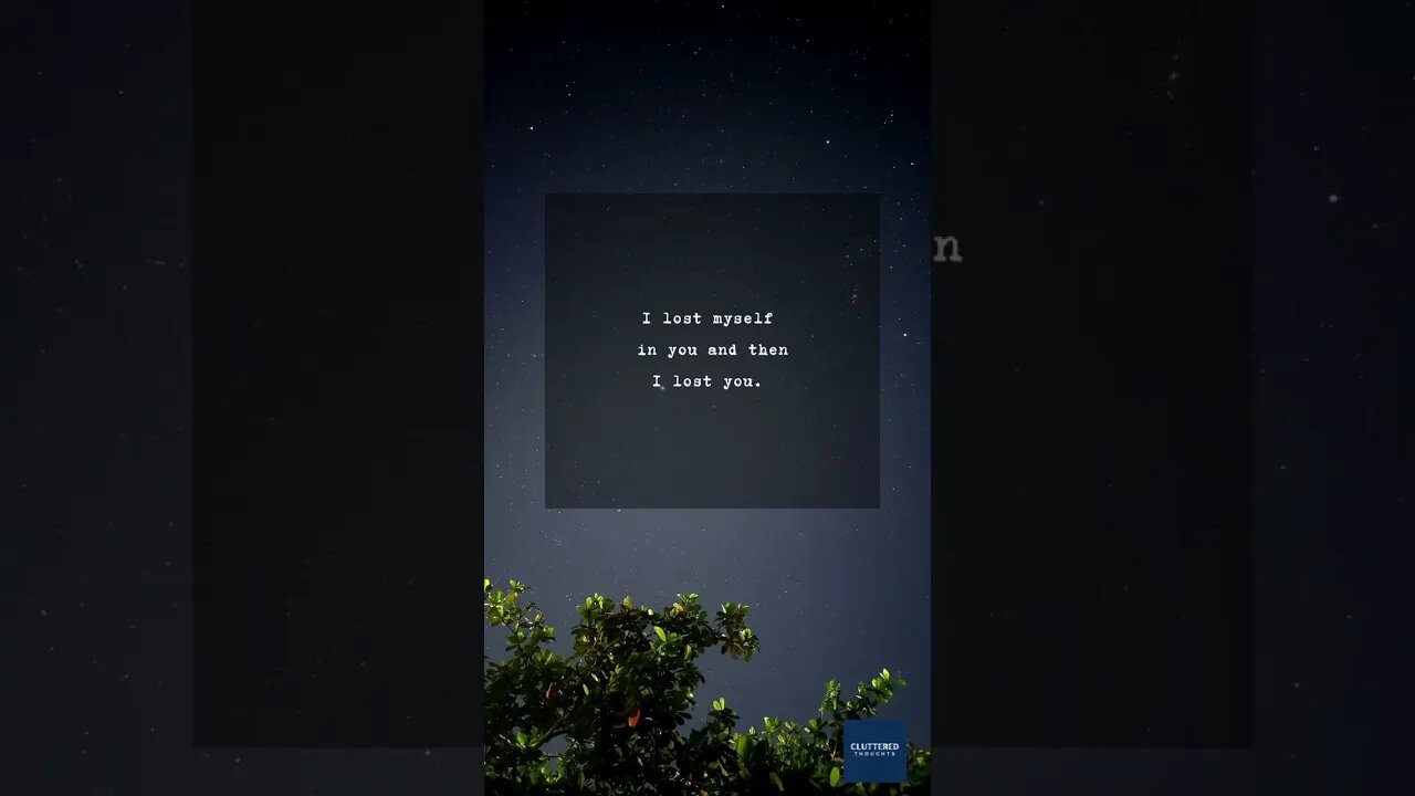 I Lost |#shorts #clutteredthoughts #ilost