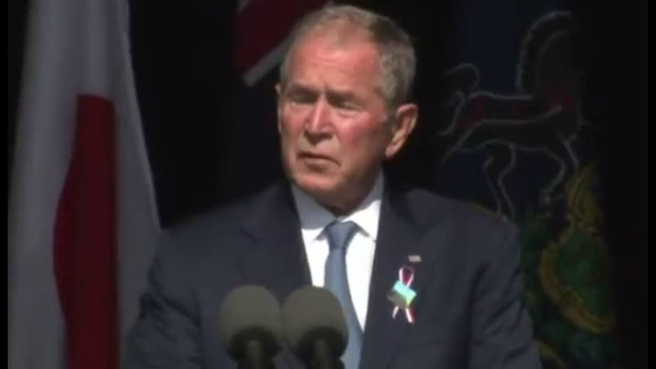 George W. Bush compares "domestic extremists" to Islamist terrorists in his 9/11 speech