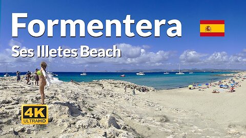 Ses Illetes Beach Walk Formentera 4K Balearic Islands Spain 🇪🇸