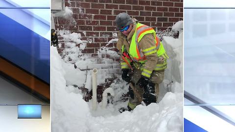 Fire crews issue warning to clear snow from vents, pipes