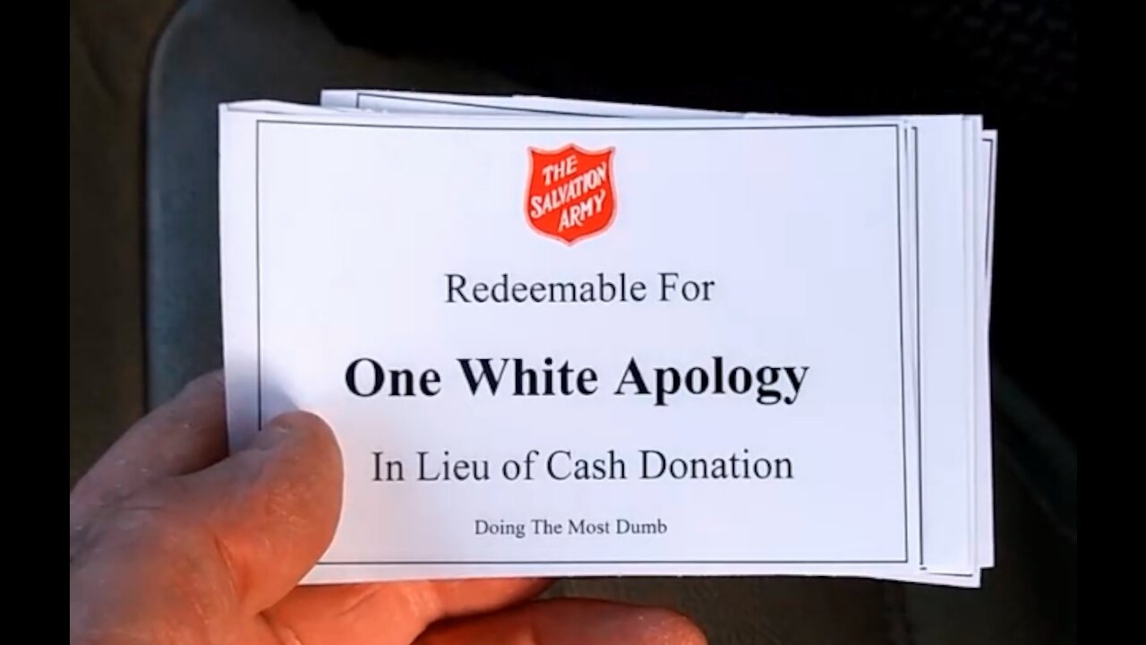 Dropping White Apologies on Salvation Army Bell Ringers