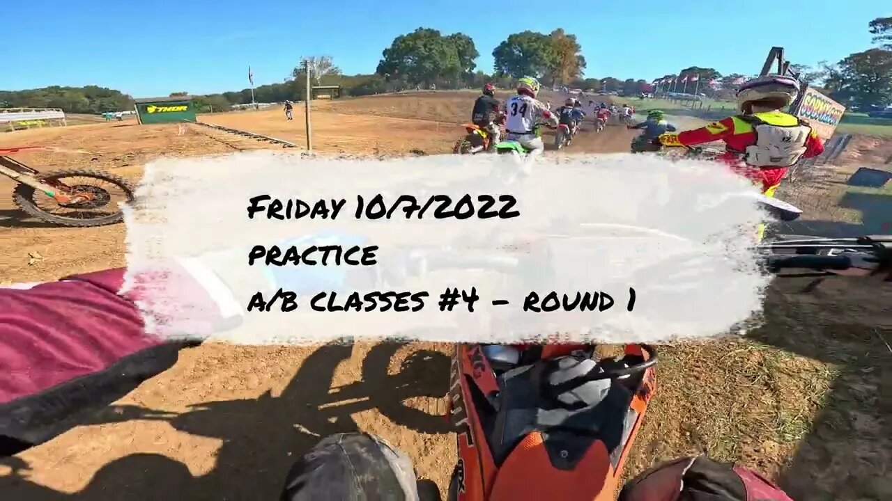 Getting my doors blown in A / B Practice at Muddy Creek (2 Stroke Stars)