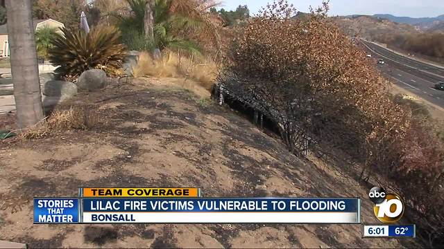 Neighborhoods ravaged by fire at risk of flooding