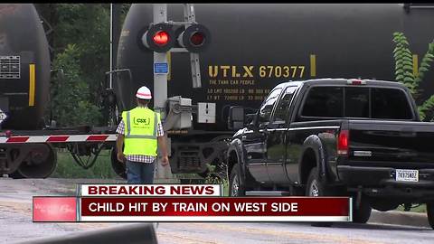 Child struck by train on Indy’s west side, listed in critical condition