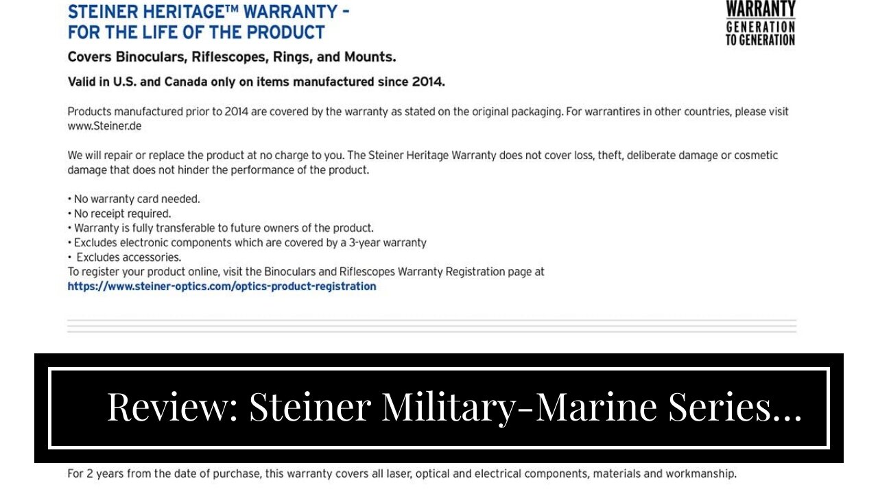 Review: Steiner Military-Marine Series Binoculars, Lightweight Tactical Precision Optics for An...