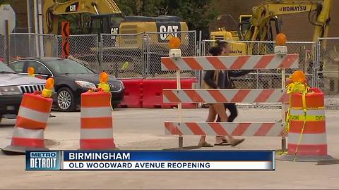 Construction almost done on Old Woodward Avenue in Birmingham