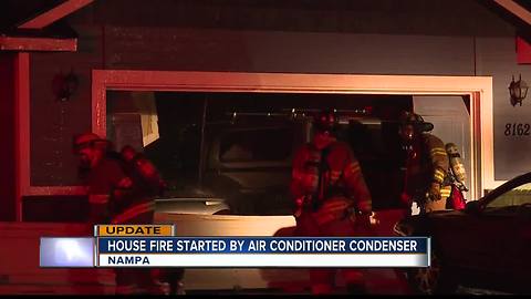 House Fire started by air conditioner condenser