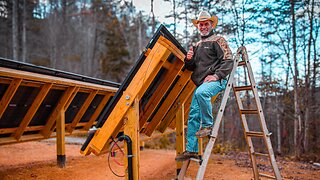 WINTERIZING THE SAWMILL AND BONDING SOLAR PANELS