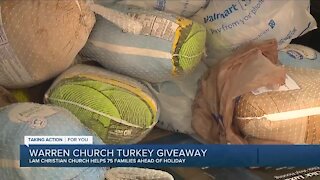 Warren church turkey giveaway