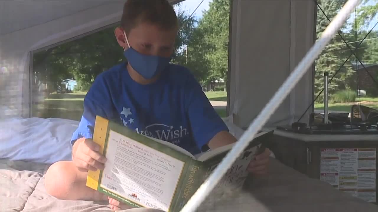 North Canton boy gets pop-up camper from Make-A-Wish