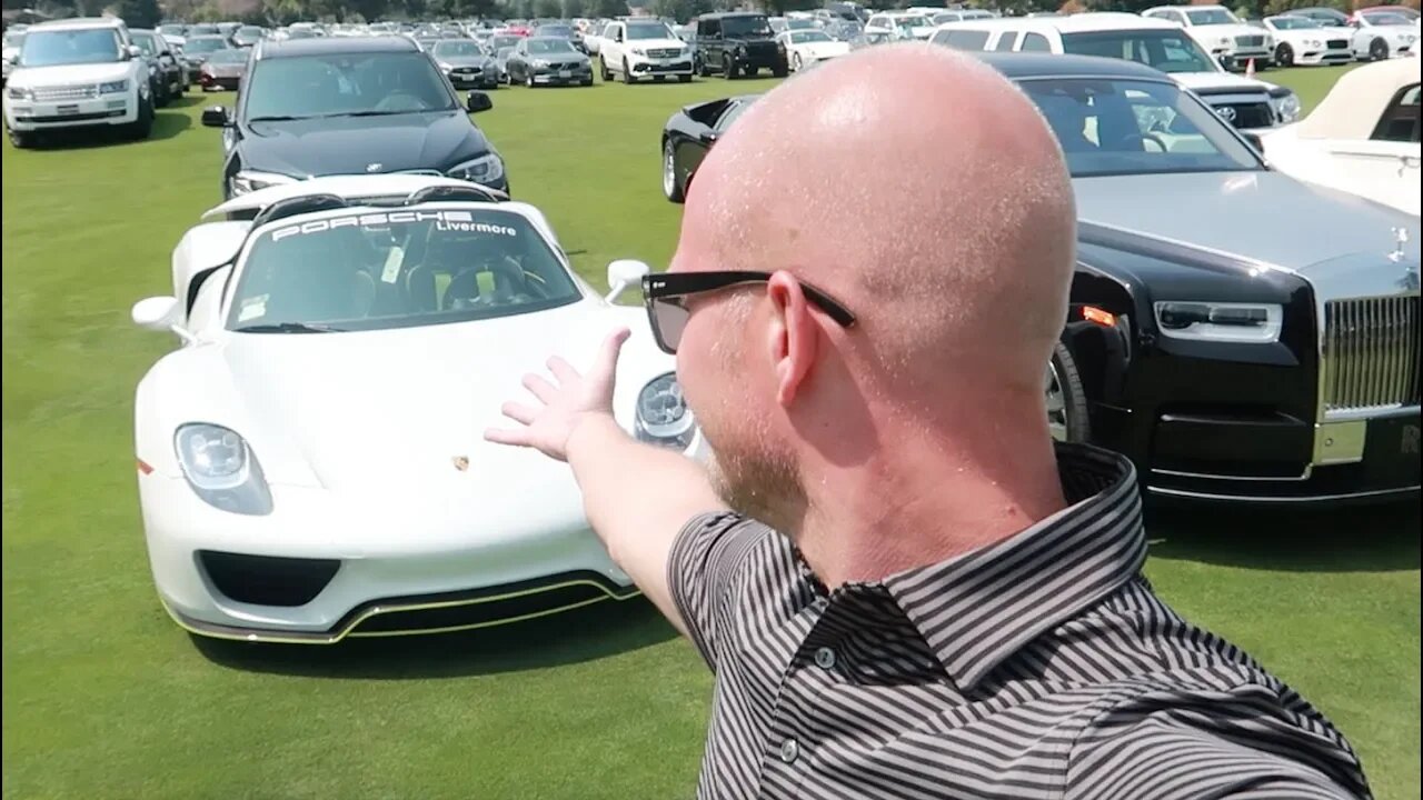 SNOBBY car show cost $950 to enter but its outside parking lot was more exciting..