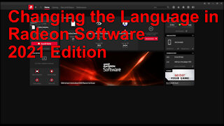 Changing the Language in Radeon Software 2021 Edition