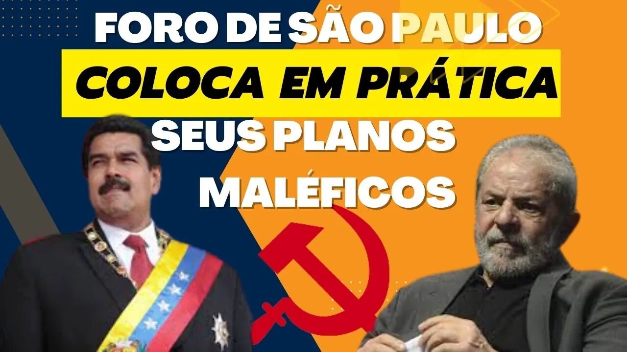 LULA E MADURO QUEREM A "PÁTRIA GRANDE". FORO DE SÃO PAULO VEM COM TUDO.