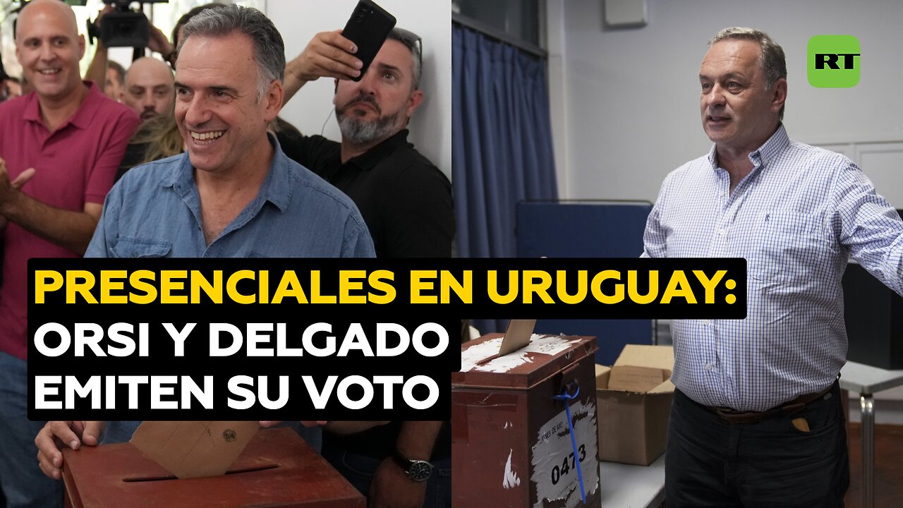 Álvaro Delgado y Yamandú Orsi votan en las presidenciales de Uruguay