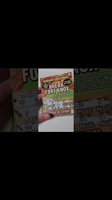 $2 Fort Knox Lottery Ticket Test! #lottery