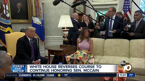 White House reverses course to honor Sen. McCain