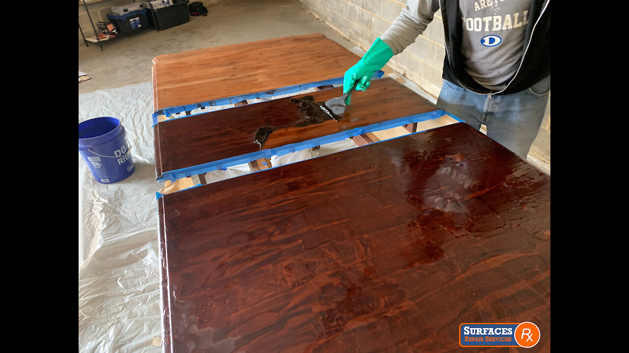 Damaged Dining Room Table Refinishing