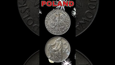 Poland 5 zlotych 1974.#shorts #coinnotesz