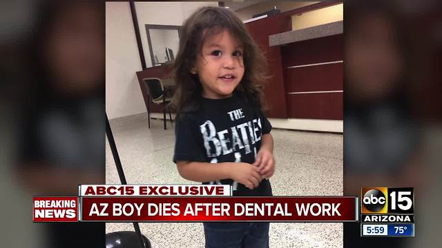 Family says a Yuma 2-year-old died after a dental appointment