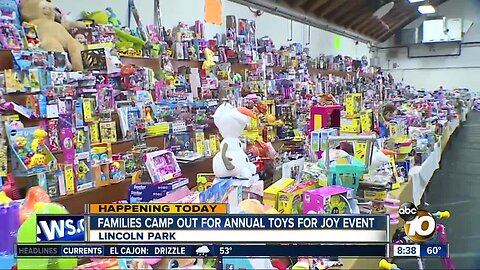 Families camp out for Toys for Joy event