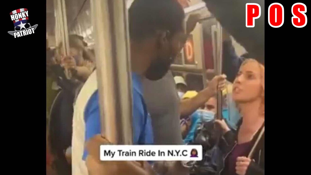 Creep Clocks Woman On NYC Subway While Pussies Just Watch